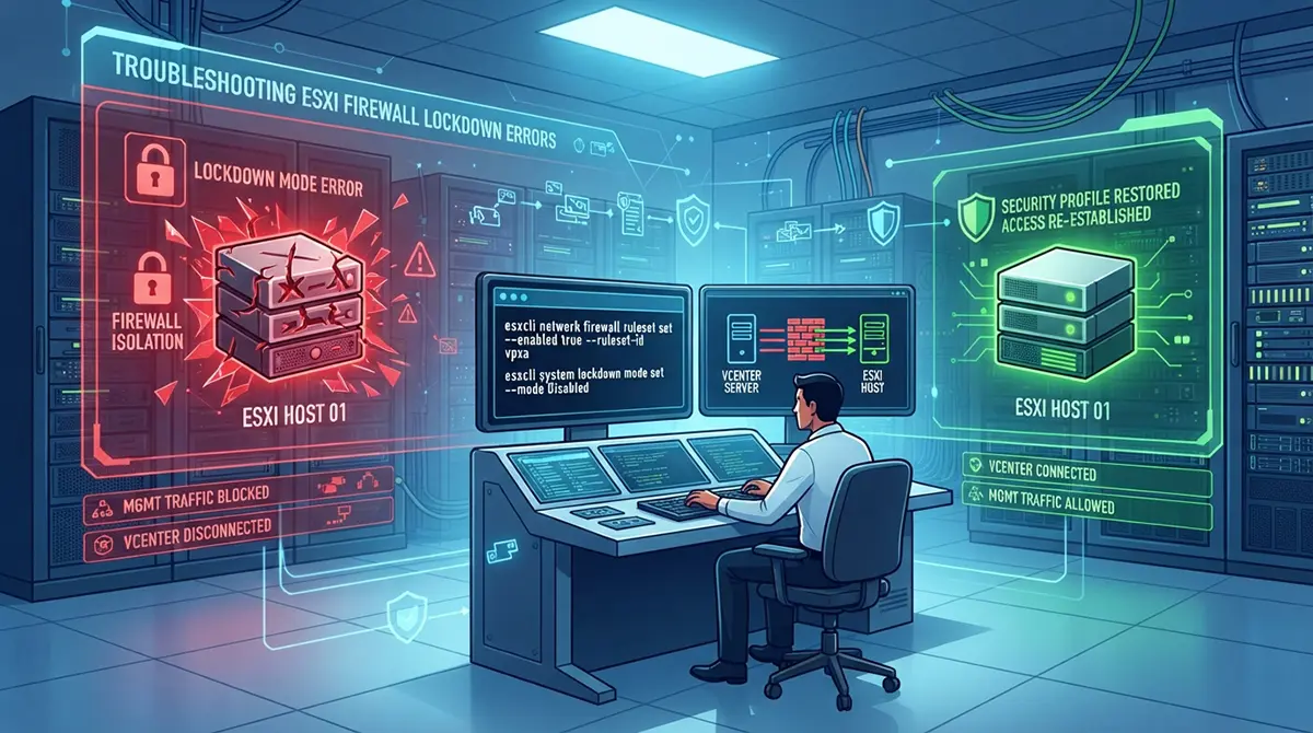 How to Fix ESXi Security Profile Firewall Lockdown Errors
