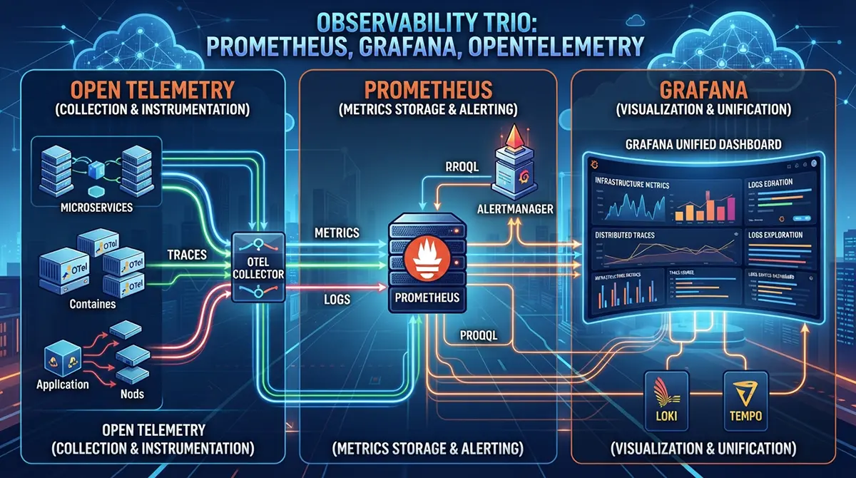 Prometheus vs grafana vs opentelemetry which is better