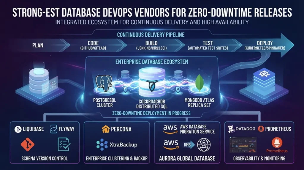 Strongest database devops vendors for zero-downtime releases