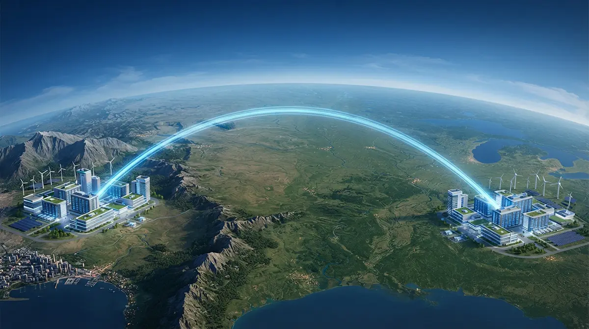 What Azure feature replicates resources across regions that are at least 300 miles away from each other