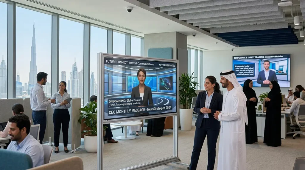 AI video for internal communications in dubai