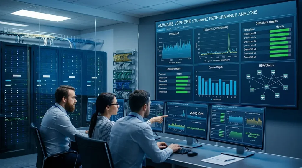 VMware storage performance analysis and monitoring