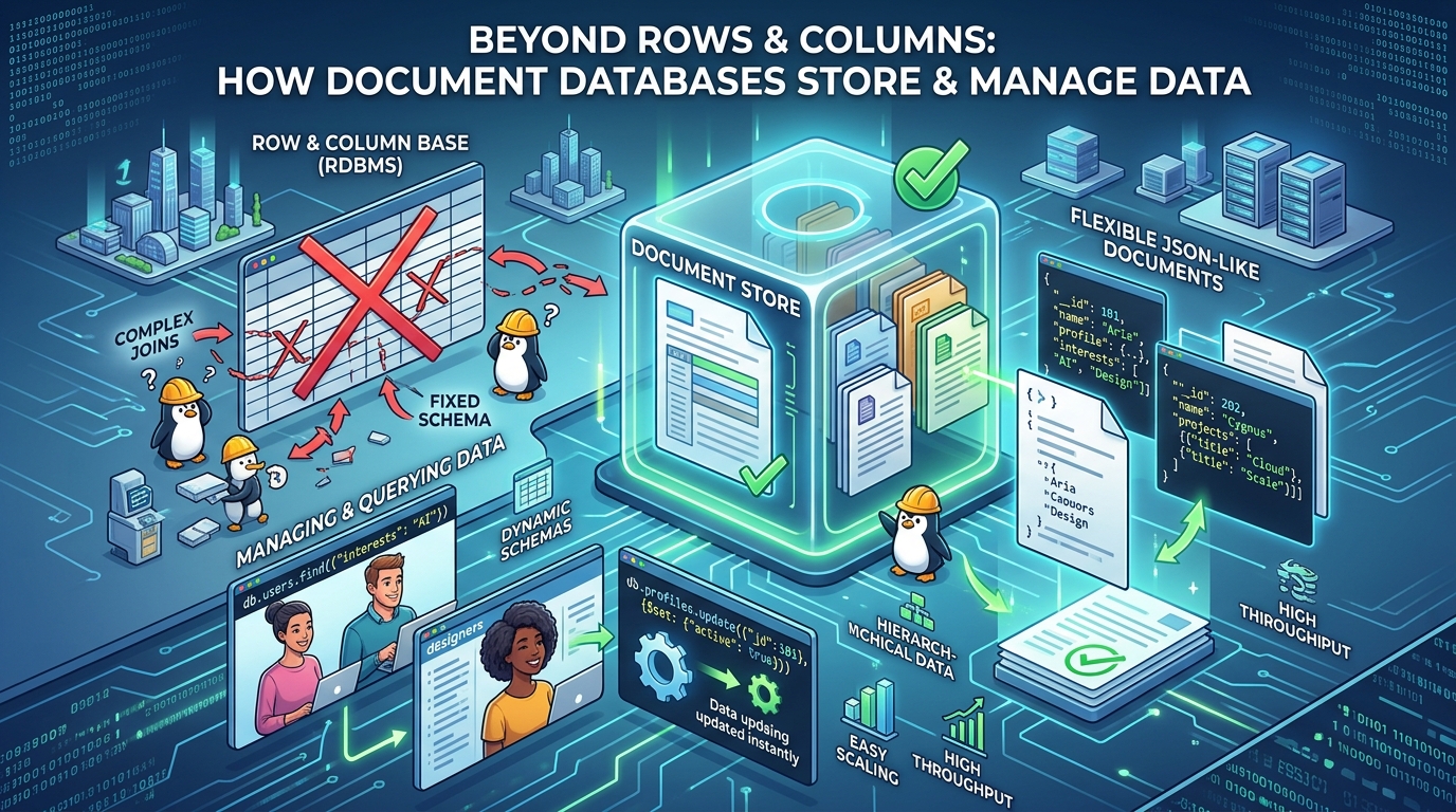 How does a document database store data