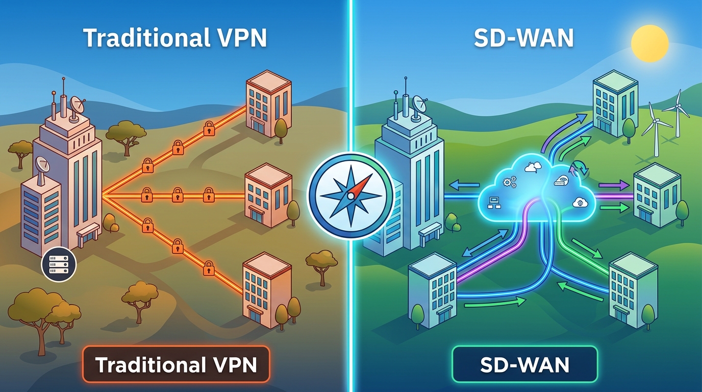SD-WAN vs. Traditional VPN: Which is Best for Multi-Branch Companies in the UAE?